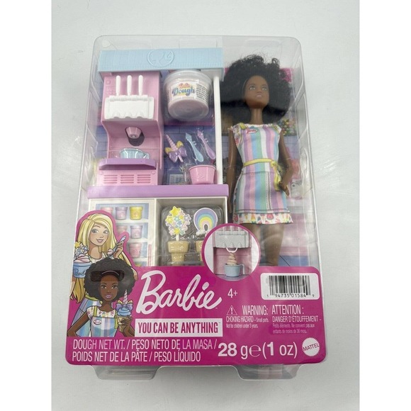 Barbie Ice Cream Shop Playset with 12 inches Brunette Doll - Picture 4 of 4